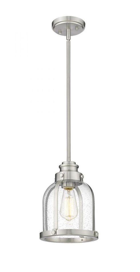 Z-Lite Burren 1 Light Pendant in Brushed Nickel Finish Model: 337MP-BN