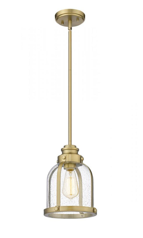 Z-Lite Burren 1 Light Pendant in Brushed Nickel Finish Model: 337MP-BN