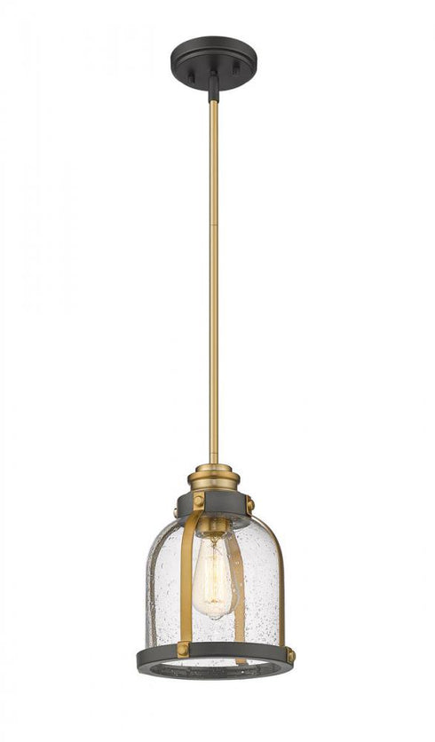 Z-Lite Burren 1 Light Pendant in Brushed Nickel Finish Model: 337MP-BN
