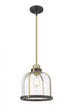 Z-Lite Burren 1 Light Pendant in Brushed Nickel Finish Model: 337P12BN
