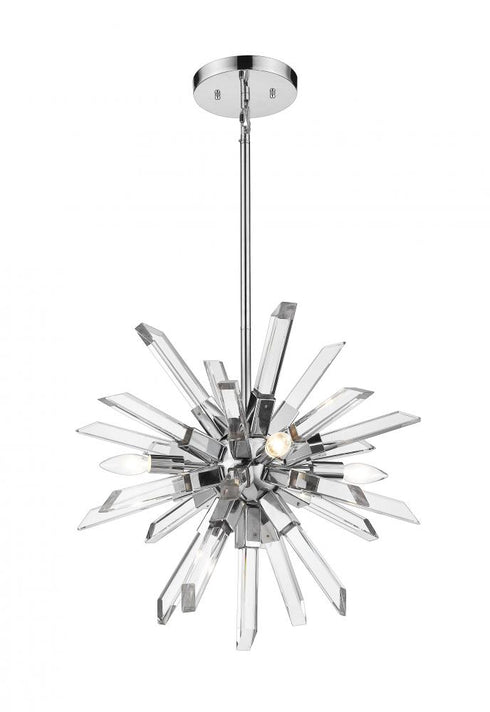 Z-Lite Burst 4 Light Chandelier in Chrome Finish Model: 4003-4CH