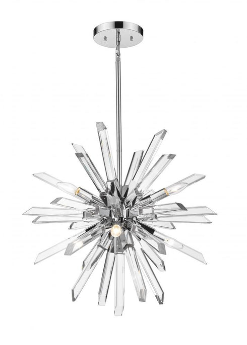 Z-Lite Burst 6 Light Chandelier in Chrome Finish Model: 4003-6CH