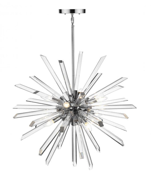 Z-Lite Burst 8 Light Chandelier in Chrome Finish Model: 4003-8CH