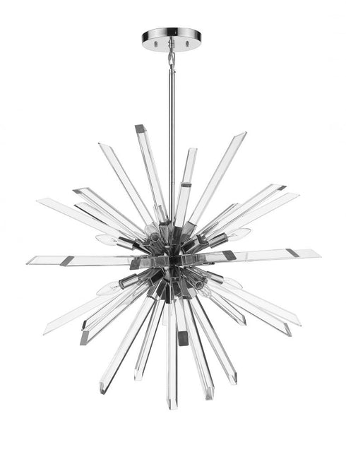 Z-Lite Burst 8 Light Chandelier in Chrome Finish Model: 4003-8CH