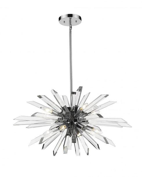 Z-Lite Burst 8 Light Chandelier in Chrome Finish Model: 4003-8L-CH