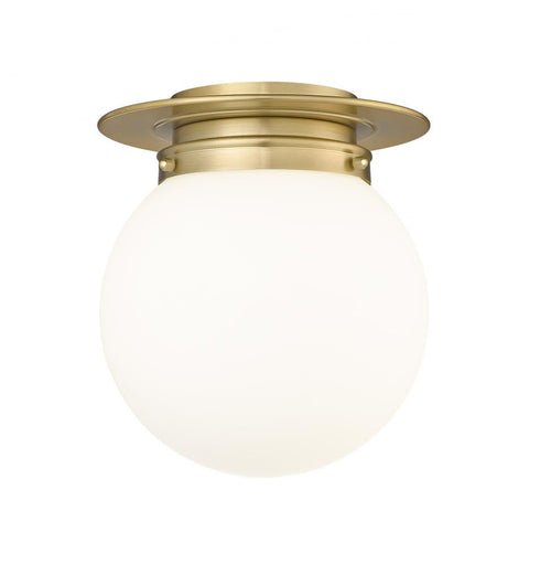 Z-Lite Calhoun 1 Light Flush Mount in Heritage Brass Finish Model: 7505F9-HBR