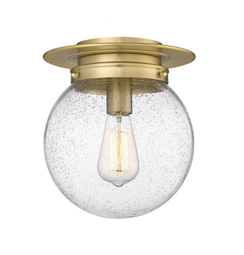 Z-Lite Calhoun 1 Light Flush Mount in Heritage Brass Finish Model: 7505F9-HBR