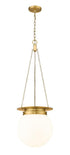 Z-Lite Calhoun 1 Light Pendant in Heritage Brass Finish Model: 7505P13-HBR