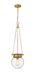 Z-Lite Calhoun 1 Light Pendant in Heritage Brass Finish Model: 7505P9-HBR