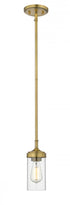 Z-Lite Calliope 1 Light Pendant in Foundry Brass Finish Model: 617MP-FB