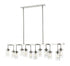 Z-Lite Calliope 12 Light Linear Chandelier in Polished Nickel Finish Model: 617-12L-PN
