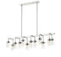 Z-Lite Calliope 12 Light Linear Chandelier in Polished Nickel Finish Model: 617-12L-PN