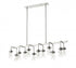 Z-Lite Calliope 12 Light Linear Chandelier in Polished Nickel Finish Model: 617-12L-PN