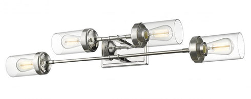 Z-Lite Calliope 4 Light Vanity in Polished Nickel Finish Model: 617-4V-PN