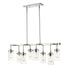 Z-Lite Calliope 8 Light Linear Chandelier in Polished Nickel Finish Model: 617-8L-PN