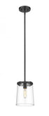Z-Lite Callista 1 Light Pendant in Matte Black Finish Model: 3032MP-MB
