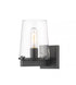 Z-Lite Callista 1 Light Wall Sconce in Matte Black Finish Model: 3032-1V-MB