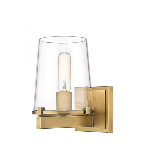 Z-Lite Callista 1 Light Wall Sconce in Matte Black Finish Model: 3032-1V-MB