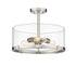Z-Lite Callista 3 Light Semi Flush Mount in Matte Black Finish Model: 3032SF-MB