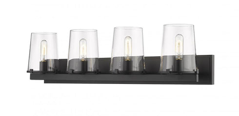 Z-Lite Callista 4 Light Vanity in Matte Black Finish Model: 3032-4V-MB