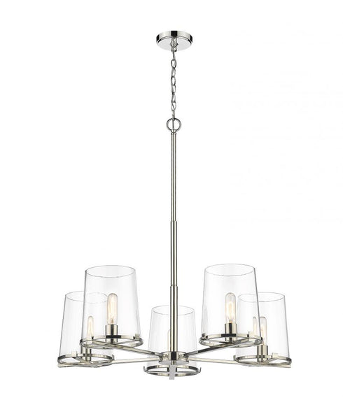 Z-Lite Callista 5 Light Chandelier in Matte Black Finish Model: 3032-5MB