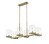 Z-Lite Callista 6 Light Linear Chandelier in Matte Black Finish Model: 3032-6L-MB