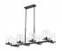Z-Lite Callista 8 Light Linear Chandelier in Matte Black Finish Model: 3032-8L-MB