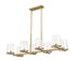 Z-Lite Callista 8 Light Linear Chandelier in Matte Black Finish Model: 3032-8L-MB