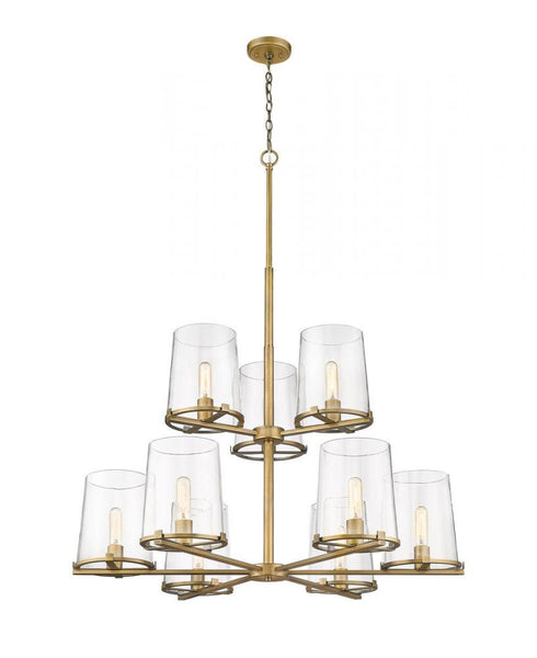 Z-Lite Callista 9 Light Chandelier in Matte Black Finish Model: 3032-9MB