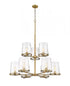 Z-Lite Callista 9 Light Chandelier in Matte Black Finish Model: 3032-9MB