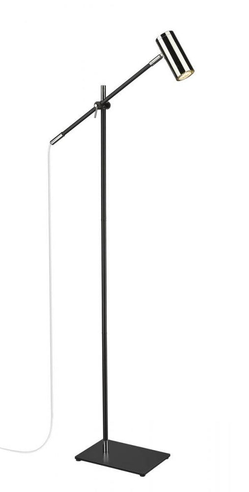 Z-Lite Calumet 1 Light Floor Lamp in Matte Black Finish Model: 814FL-MB