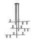 Z-Lite Calumet 12 Light Chandelier in Matte Black + Polished Nickel Finish Model: 814-12MB-PN