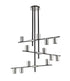 Z-Lite Calumet 12 Light Chandelier in Matte Black + Polished Nickel Finish Model: 814-12MB-PN