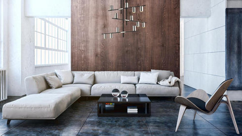 Z-Lite Calumet 12 Light Chandelier in Matte Black + Polished Nickel Finish Model: 814-12MB-PN