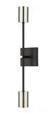 Z-Lite Calumet 2 Light Wall Sconce in Matte Black + Olde Brass Finish Model: 814-2S-MB-OBR