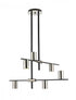 Z-Lite Calumet 6 Light Chandelier in Matte Black + Polished Nickel Finish Model: 814-6MB-PN