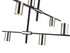 Z-Lite Calumet 6 Light Chandelier in Matte Black + Polished Nickel Finish Model: 814-6MB-PN