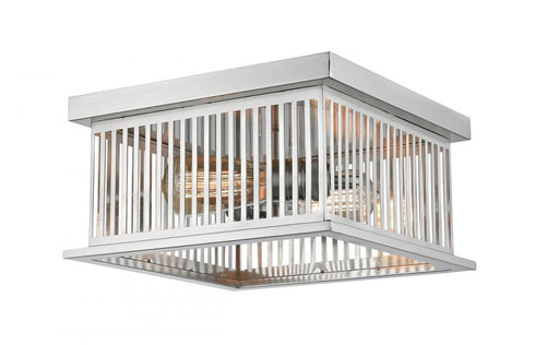 Z-Lite Camellia 2 Light Flush Mount in Brushed Nickel Finish Model: 333F2BN