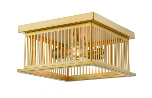 Z-Lite Camellia 2 Light Flush Mount in Brushed Nickel Finish Model: 333F2BN