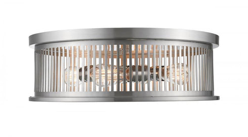 Z-Lite Camellia 4 Light Flush Mount in Brushed Nickel Finish Model: 334F4BN