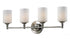 Z-Lite Cannondale 4 Light Vanity in Brushed Nickel Finish Model: 2102-4V