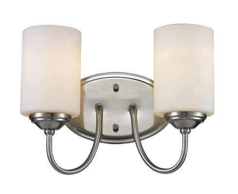 Z-Lite Cardinal 2 Light Vanity in Brushed Nickel Finish Model: 434-2V-BN