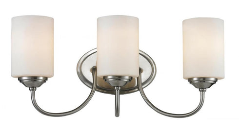 Z-Lite Cardinal 3 Light Vanity in Brushed Nickel Finish Model: 434-3V-BN