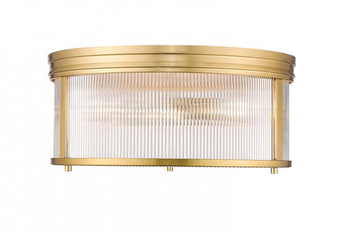 Z-Lite Carnaby 4 Light Flush Mount in Matte Black Finish Model: 7504FR18-MB