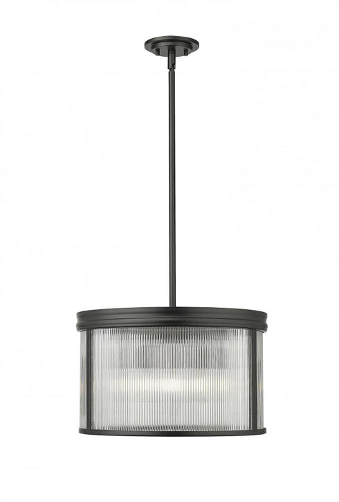 Z-Lite Carnaby 5 Light Pendant in Matte Black Finish Model: 7504P18-MB