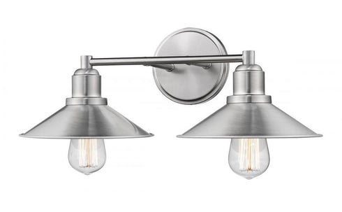 Z-Lite Casa 2 Light Vanity in Brushed Nickel Finish Model: 613-2V-BN