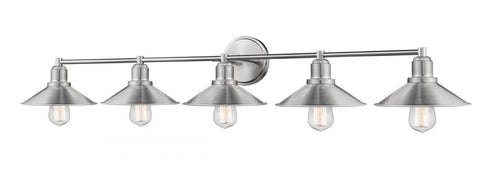 Z-Lite Casa 5 Light Vanity in Brushed Nickel Finish Model: 613-5V-BN