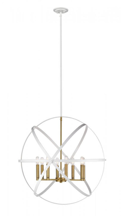 Z-Lite Cavallo 8 Light Chandelier in Hammered Bronze + Olde Brass Finish Model: 463-30HBRZ-OBR