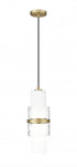 Z-Lite Cayden 1 Light Pendant in Brushed Nickel Finish Model: 1946P-BN