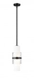 Z-Lite Cayden 1 Light Pendant in Brushed Nickel Finish Model: 1946P-ROD-BN
